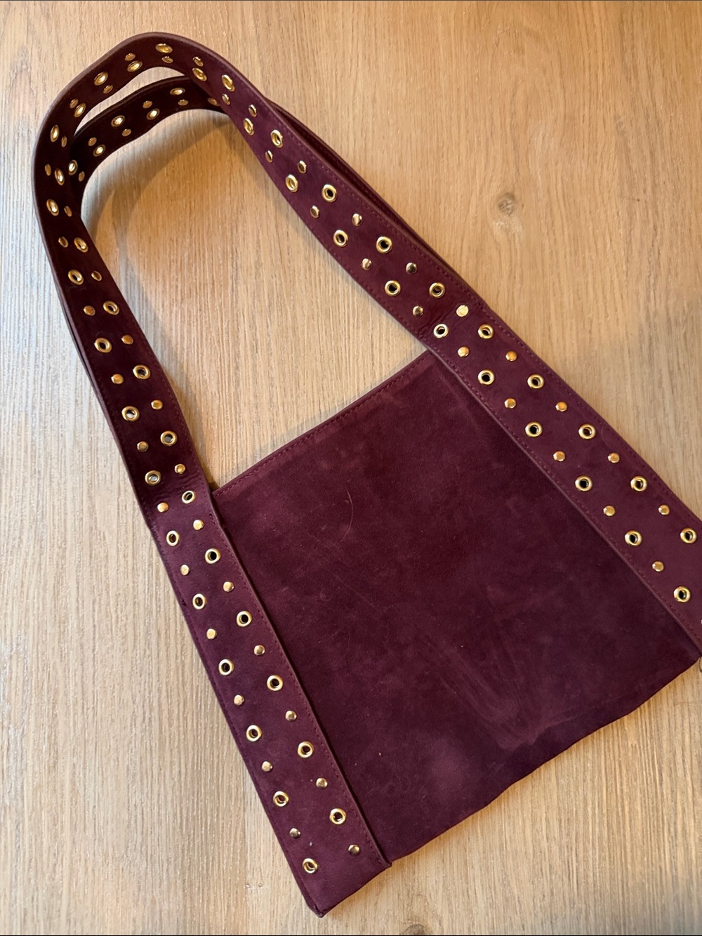 Bronze Snake Charlotte Bag Wine